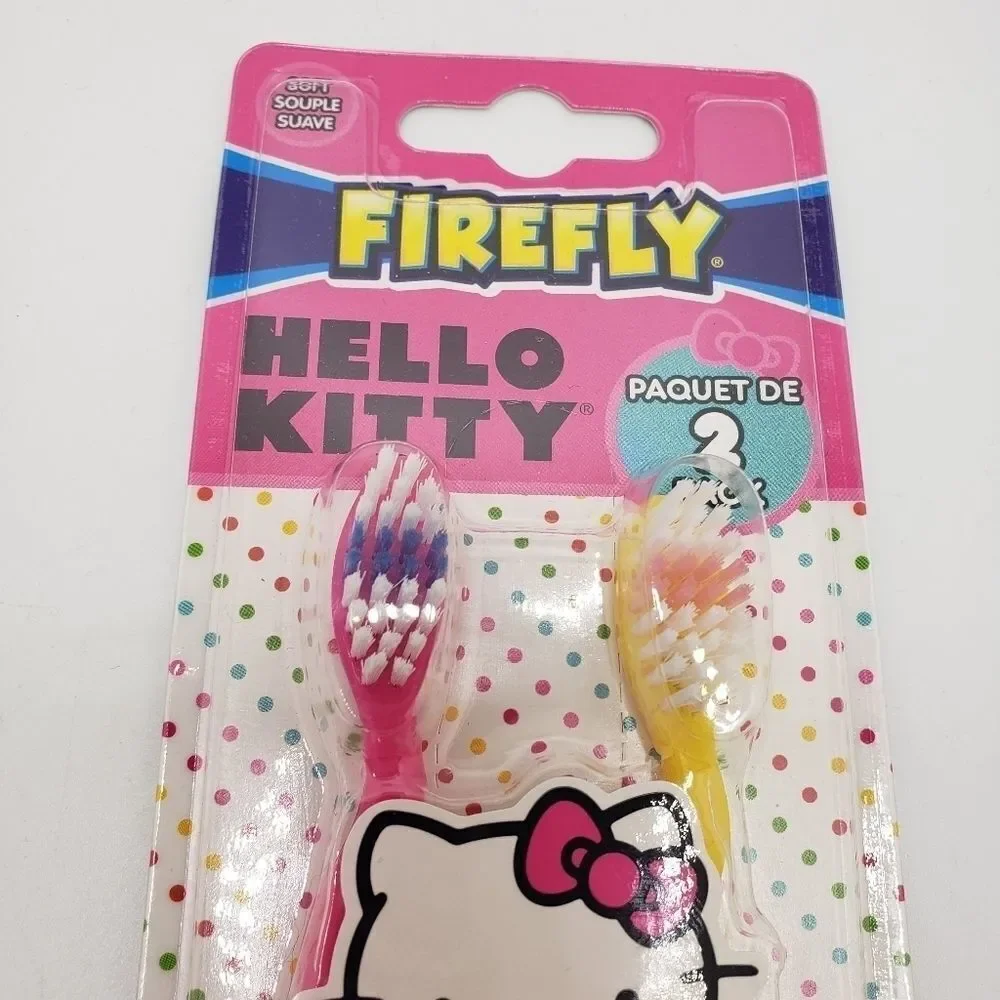 Firefly Hello Kitty Kids Toothbrush Soft Bristle 2 Pack